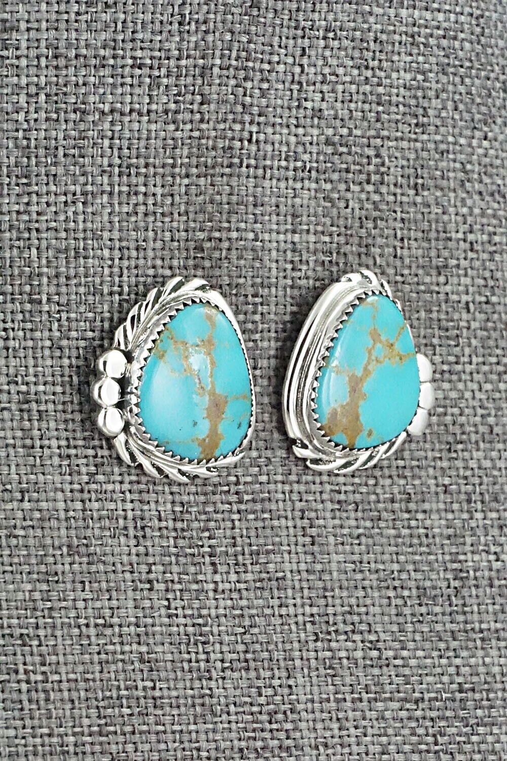Turquoise and Sterling Silver Earrings - Delores Cadman