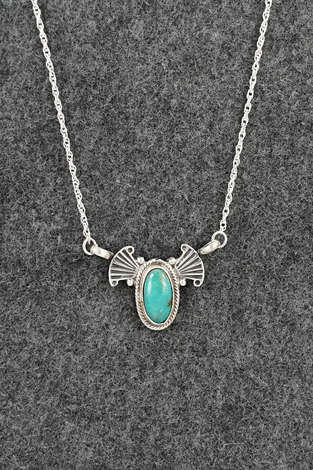 Turquoise & Sterling Silver Necklace - Verley Betone