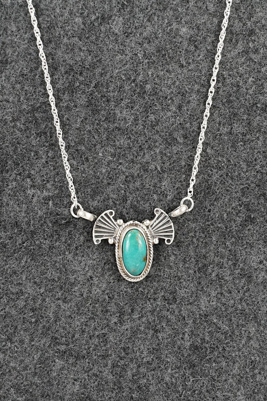 Turquoise & Sterling Silver Necklace - Verley Betone