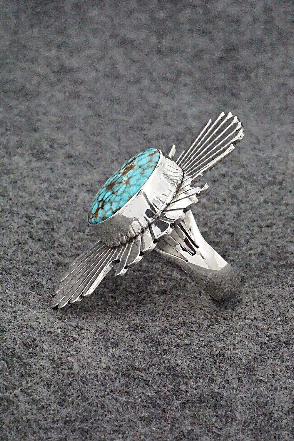 Turquoise & Sterling Silver Ring - Marita Benally - Size 8