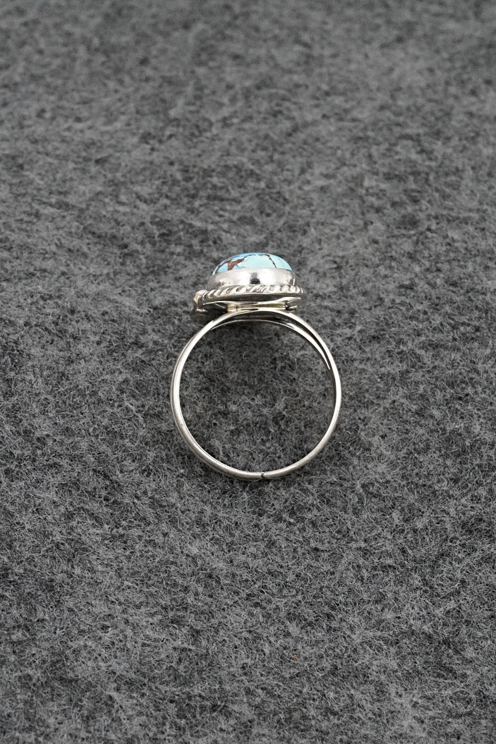 Turquoise & Sterling Silver Ring - Eugene Gruber - Size 7