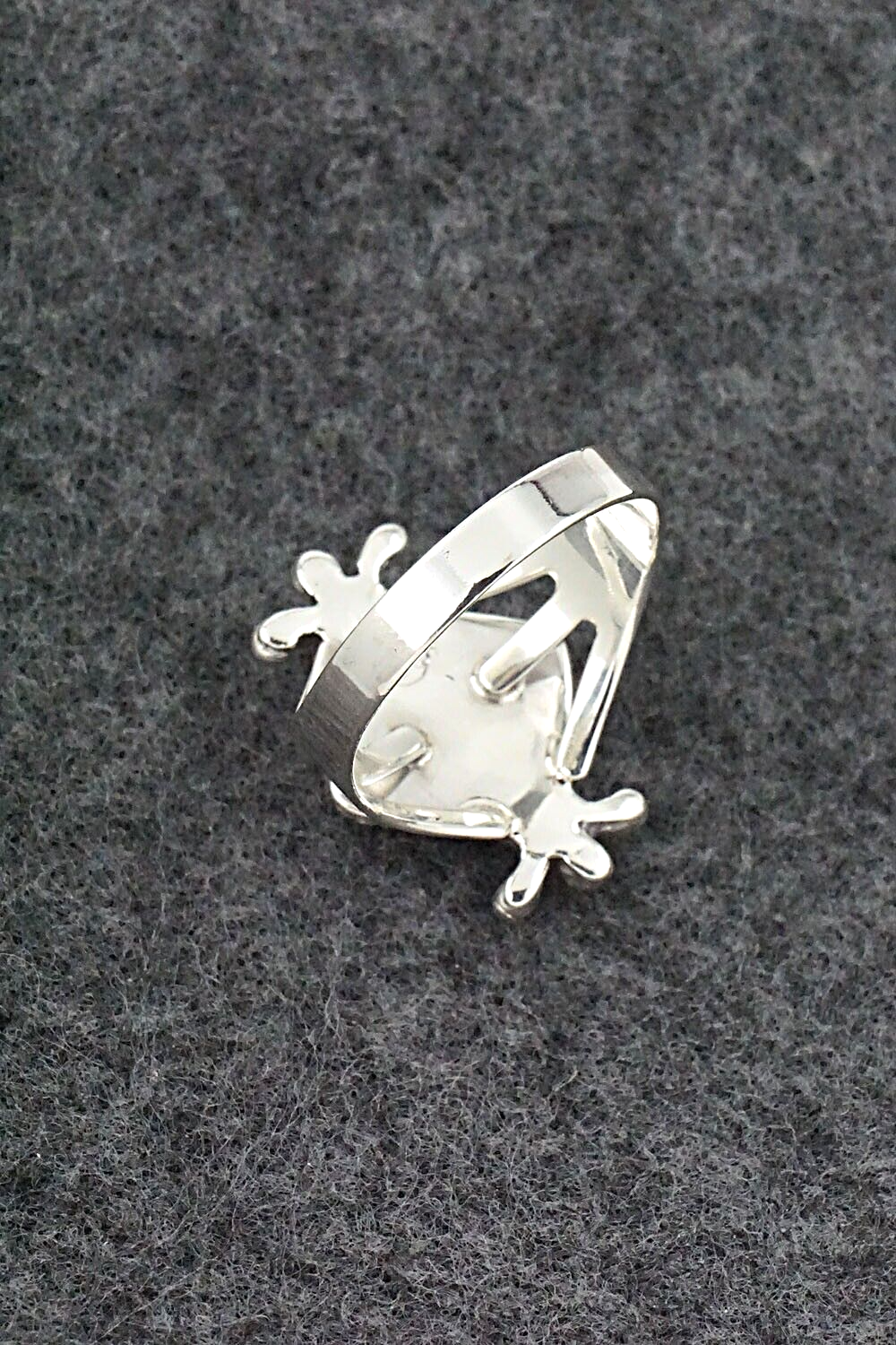 Turquoise & Sterling Silver Inlay Ring - James Manygoats - Size 8