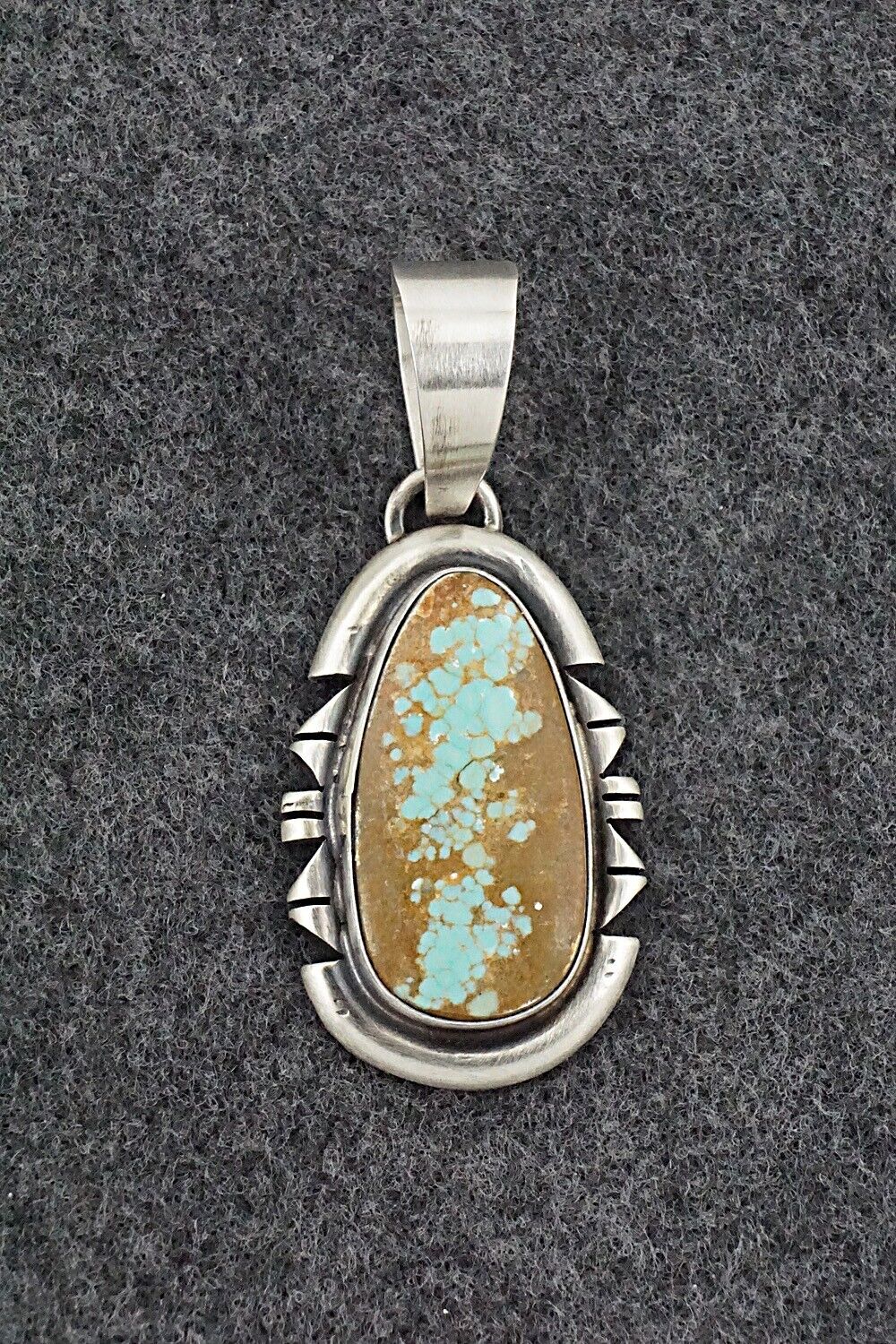 Turquoise & Sterling Silver Pendant - Randy Billy