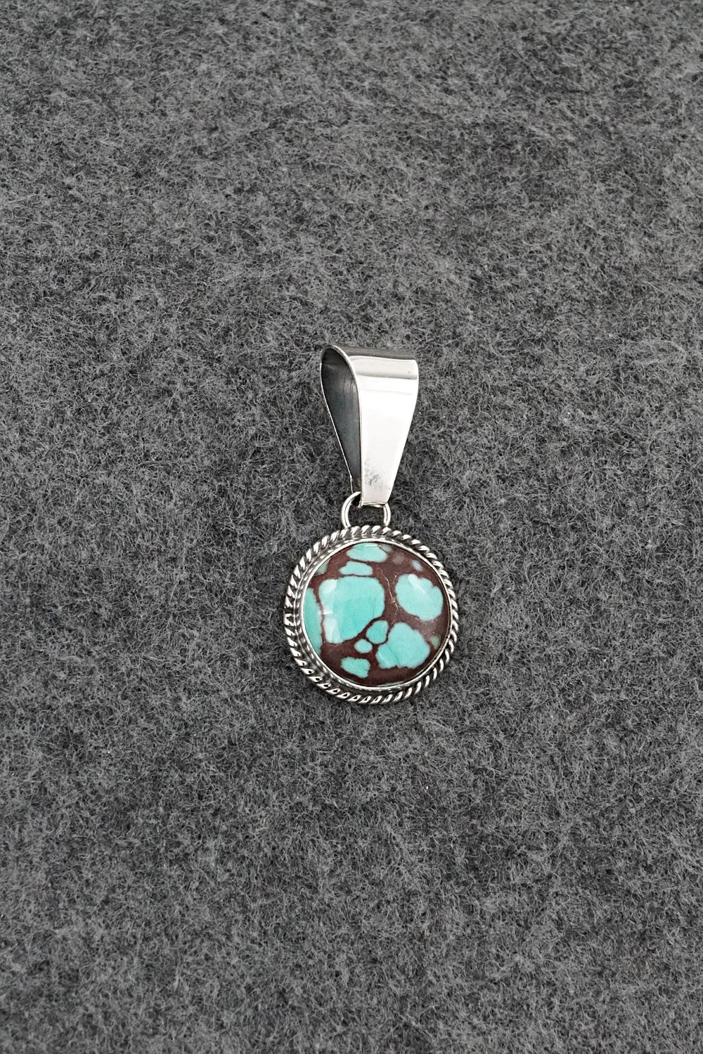 Turquoise & Sterling Silver Pendant - Eugene Gruber