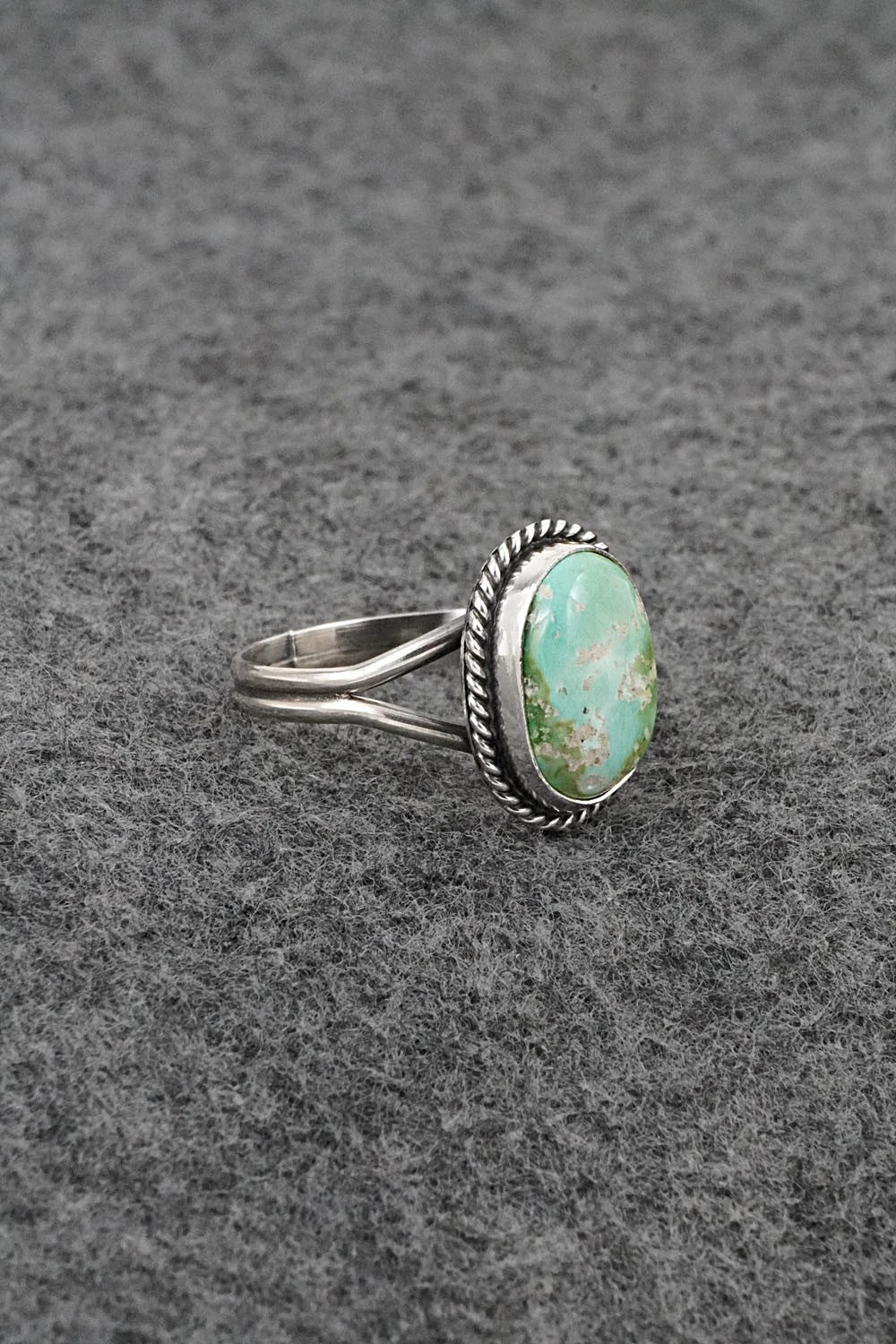 Turquoise & Sterling Silver Ring - Rosemary Saunders - Size 9