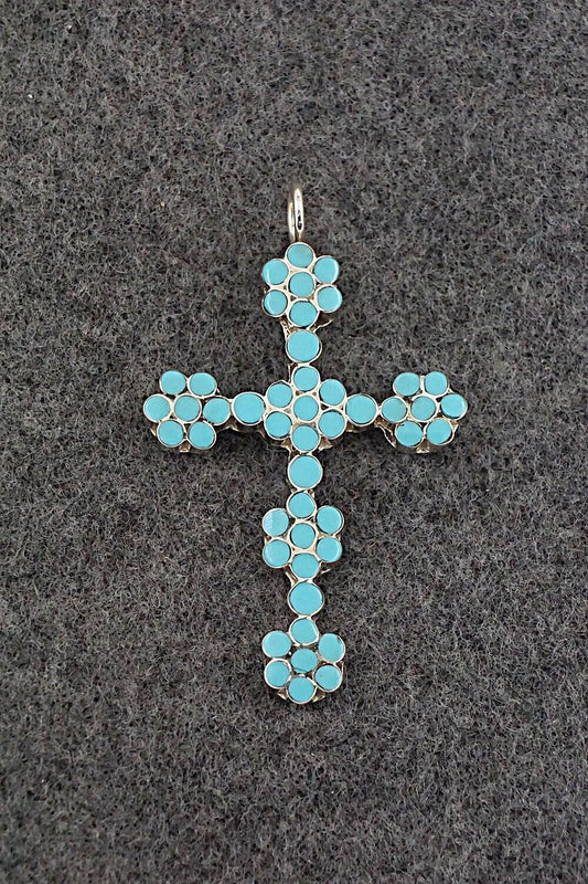 Turquoise and Sterling Silver Pendant - Rupert Shetima