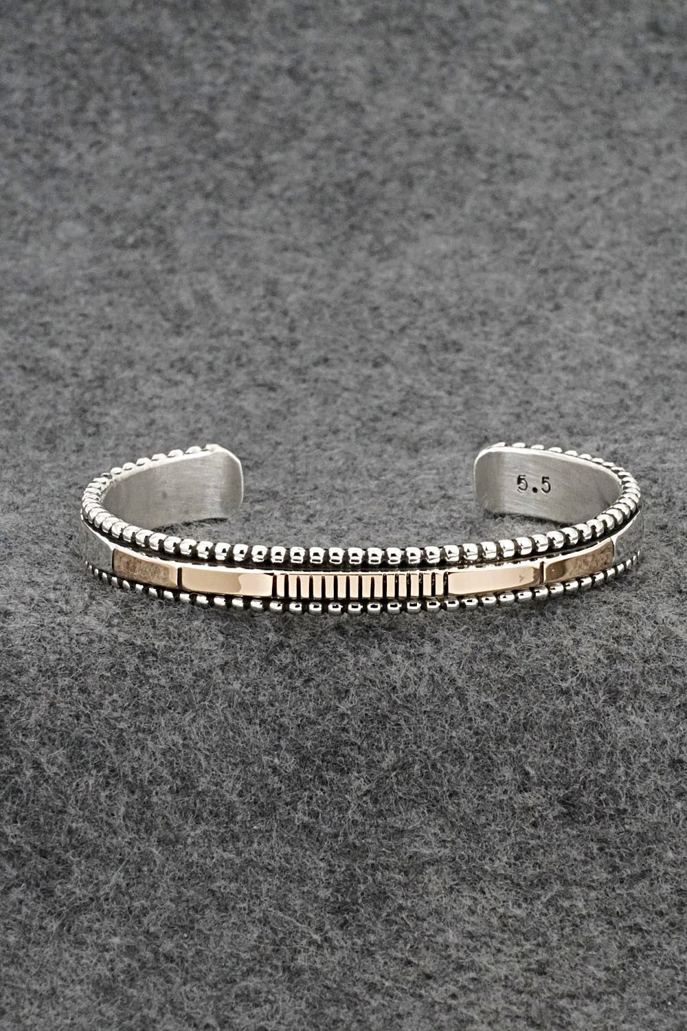 Sterling Silver and 14k Gold Bracelet - Jonathan Nez