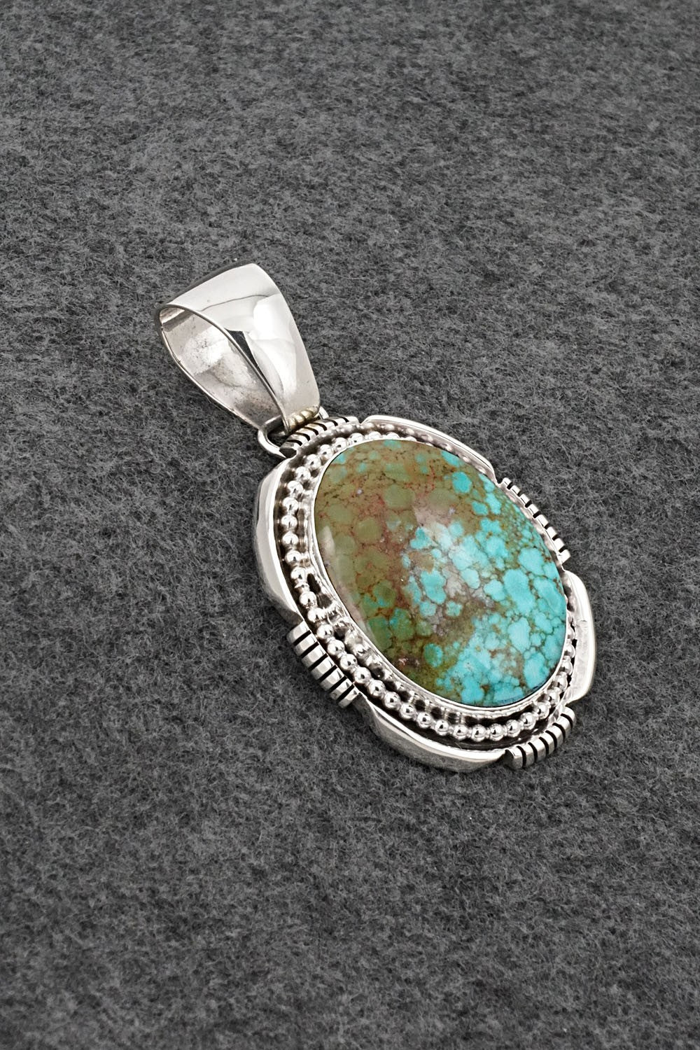 Turquoise & Sterling Silver Pendant - Paul Livingston
