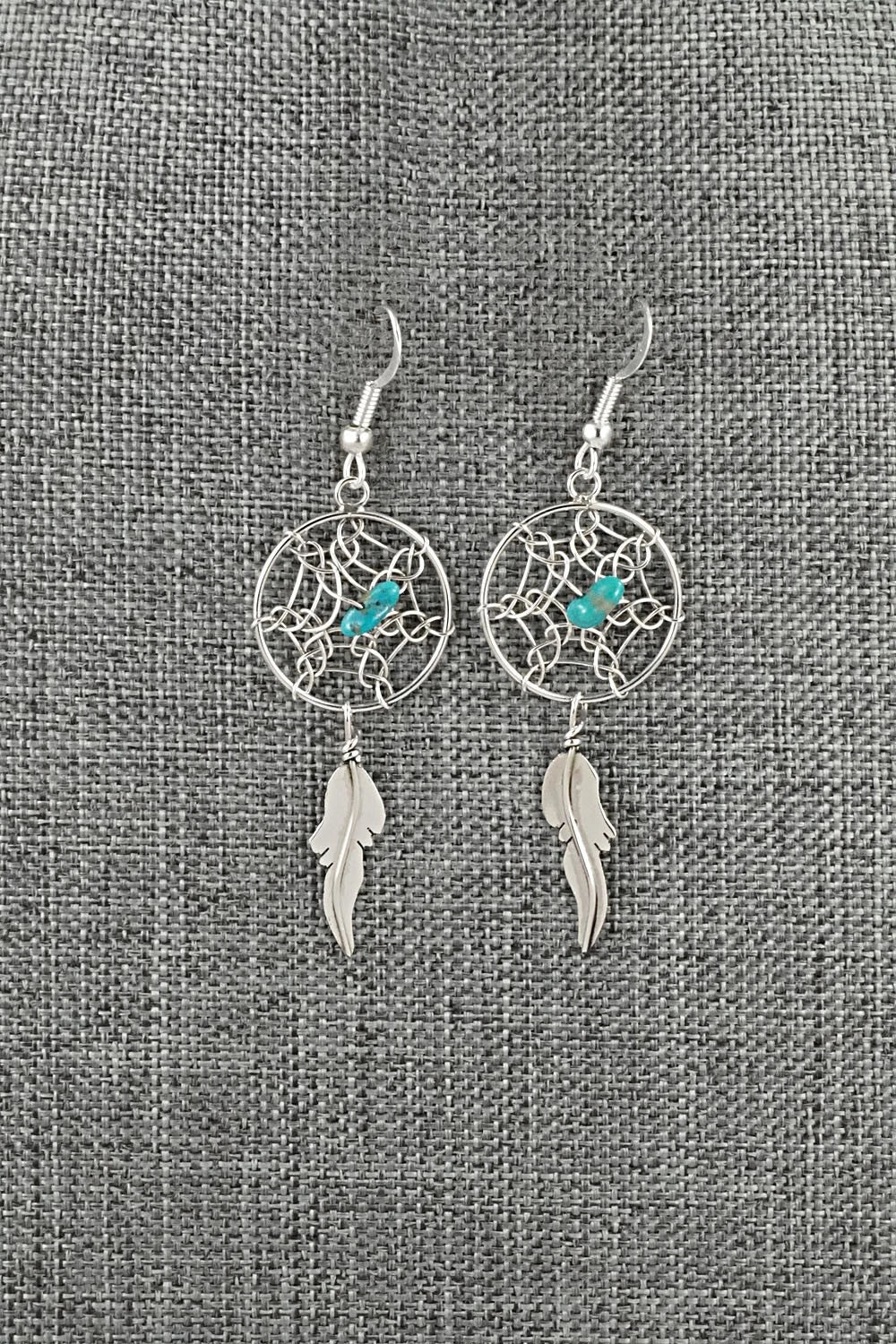 Turquoise & Sterling Silver Earrings - Lorenzo Arviso