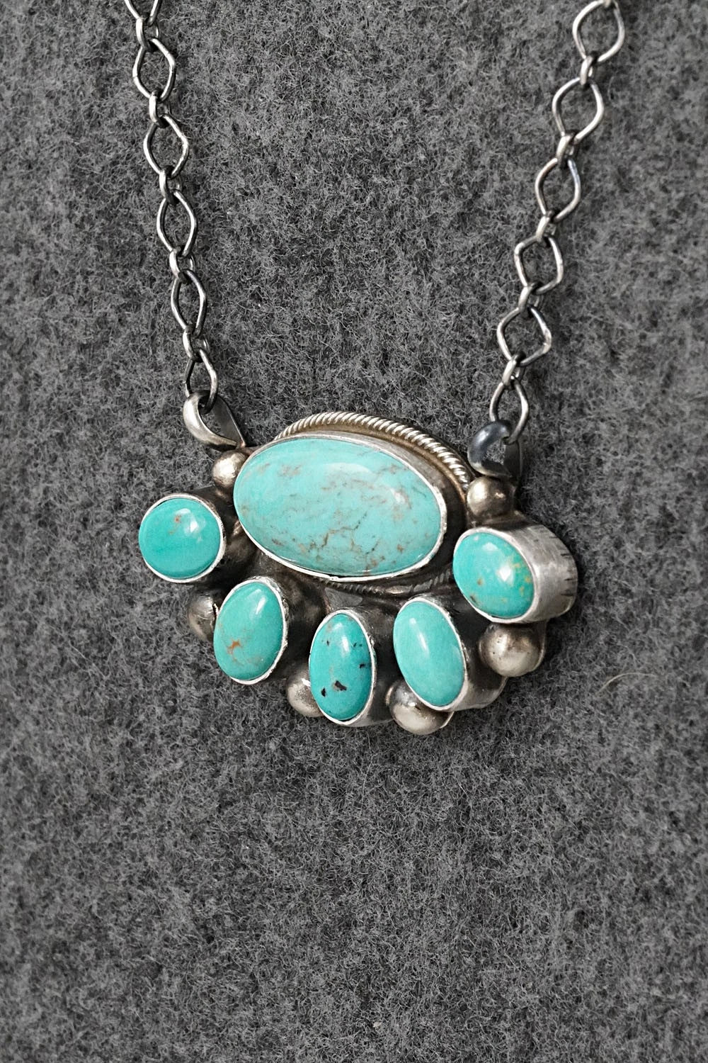 Turquoise & Sterling Silver Necklace - Kathleen Livingston