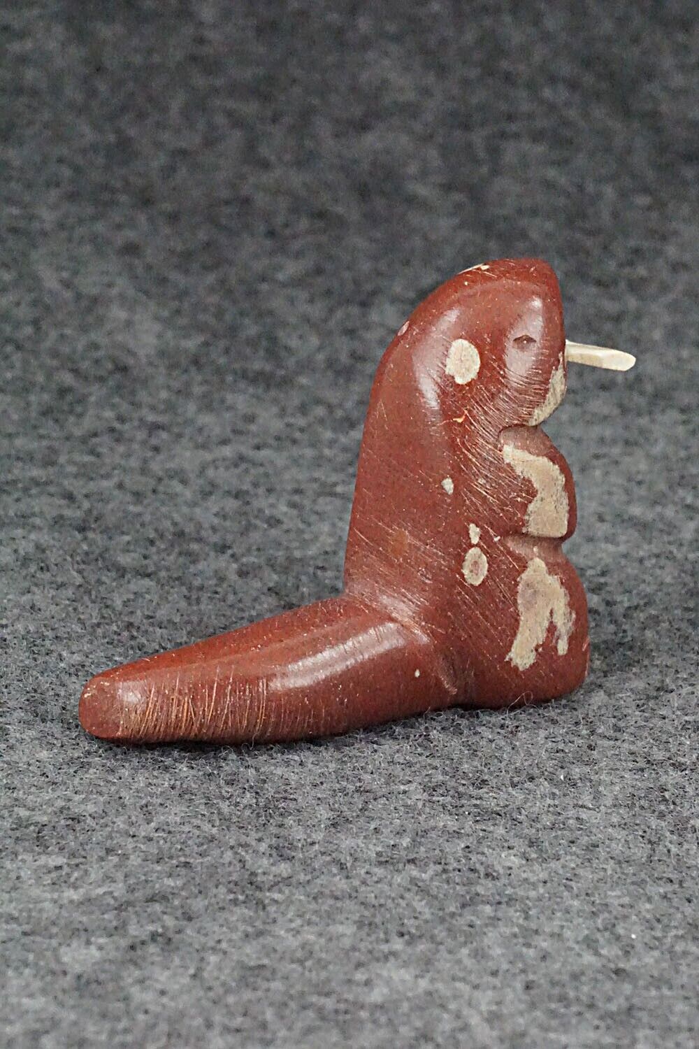 Otter with Fish Zuni Fetish Carving - Justin Red Elk