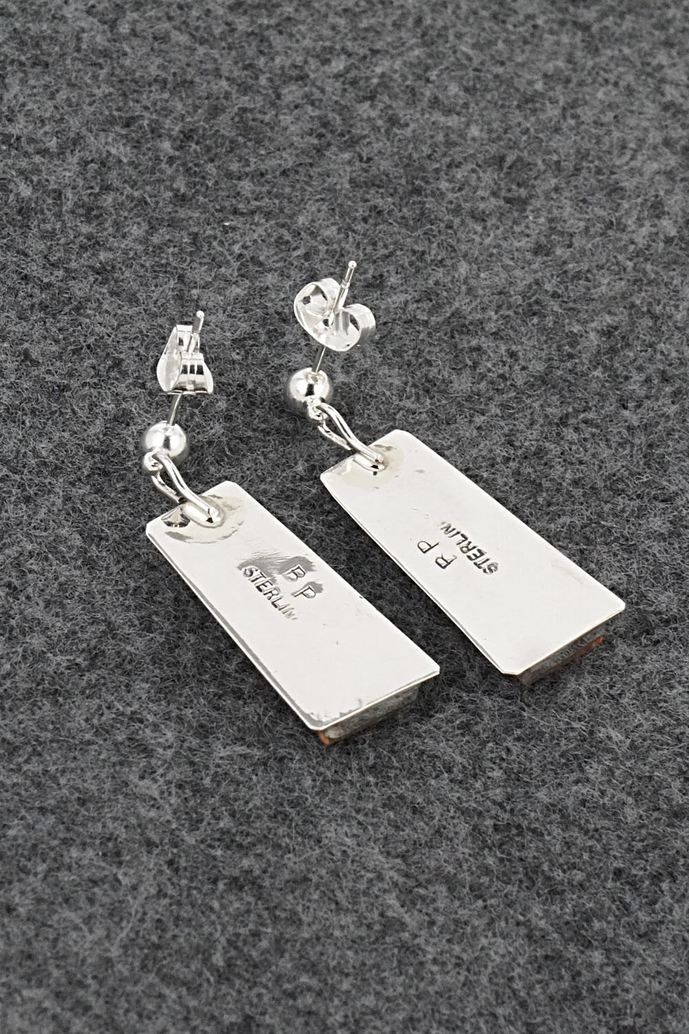 Spiny Oyster & Sterling Silver Earrings - Brenda Pete