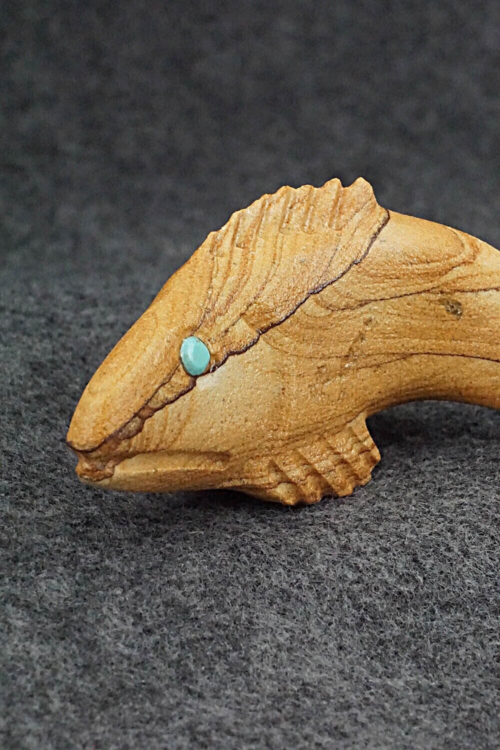 Trout Zuni Fetish Carving - Albert Eustace Sr.