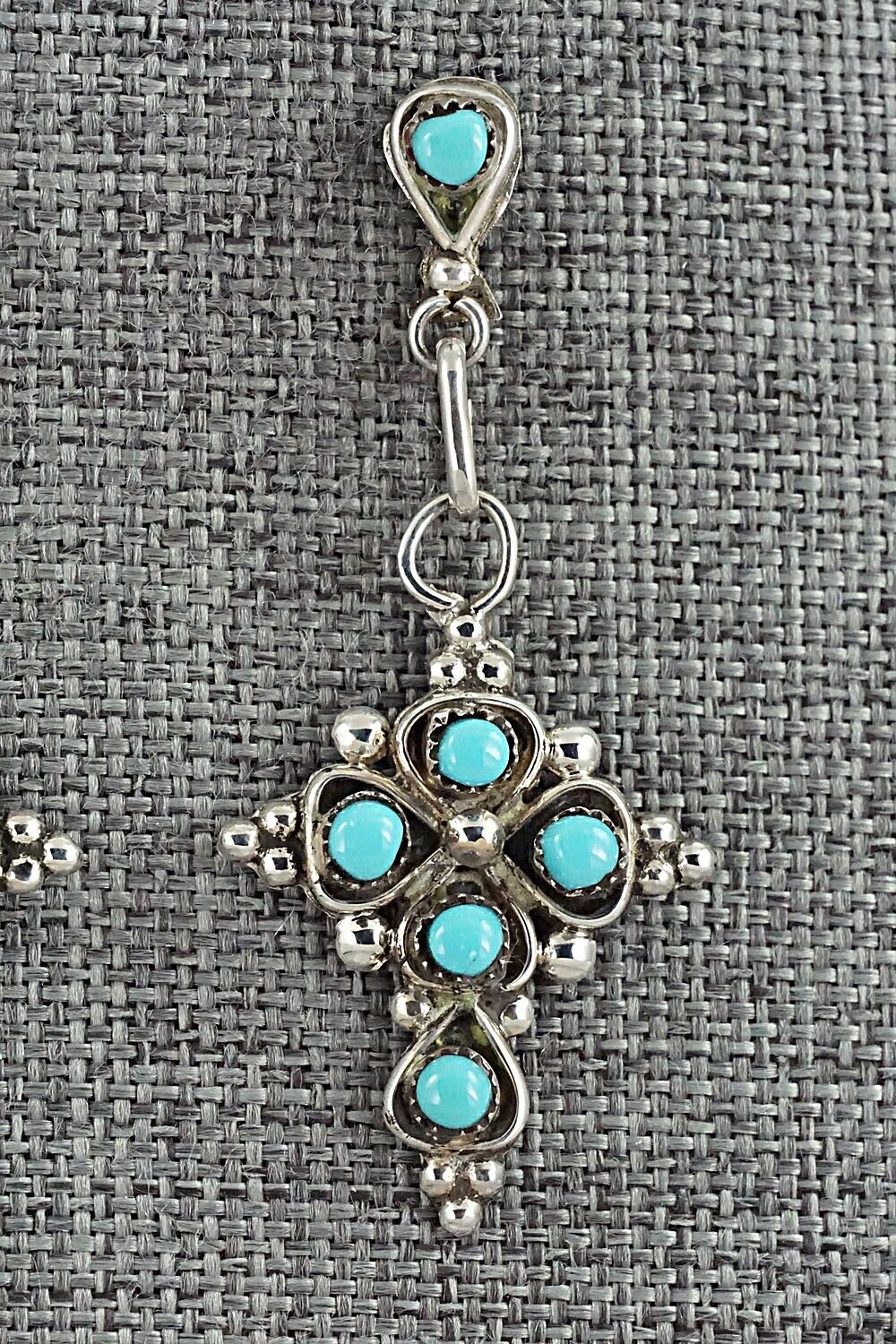 Turquoise & Sterling Silver Earrings - Verdie Booqua