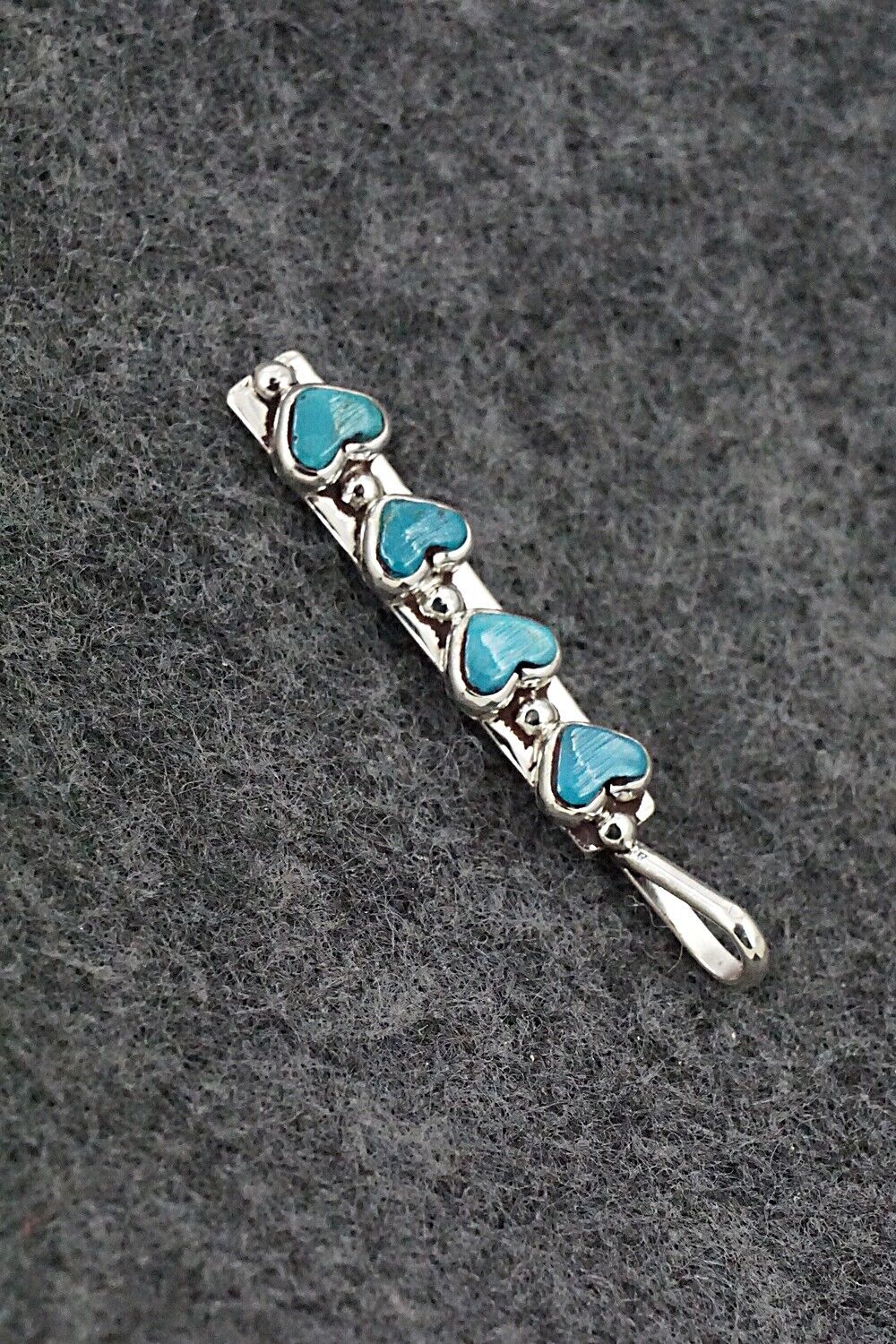 Turquoise & Sterling Silver Pendant - Kallen Kallestewa