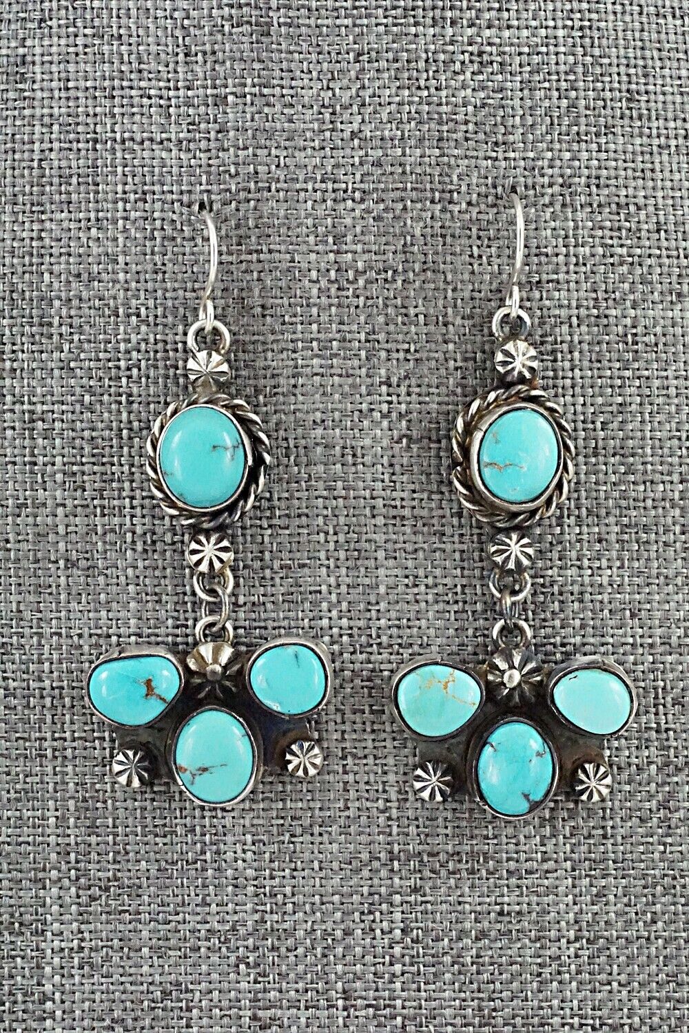 Turquoise & Sterling Silver Earrings - Wilson Dawes