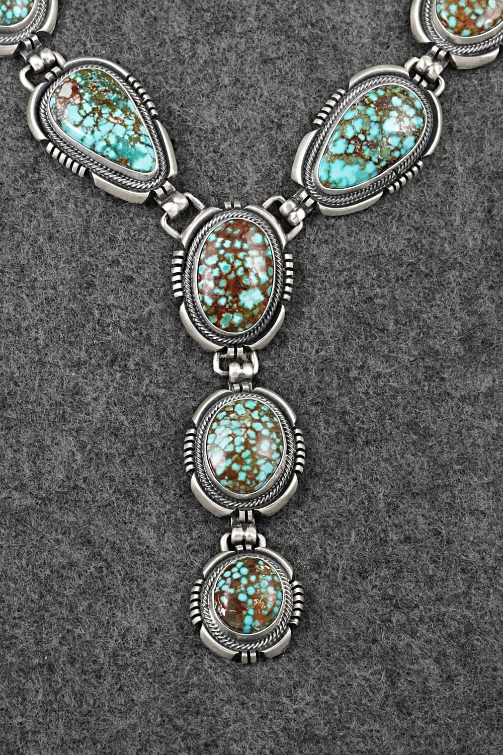 Turquoise & Sterling Silver Necklace and Earrings Set - Mark Yazzie