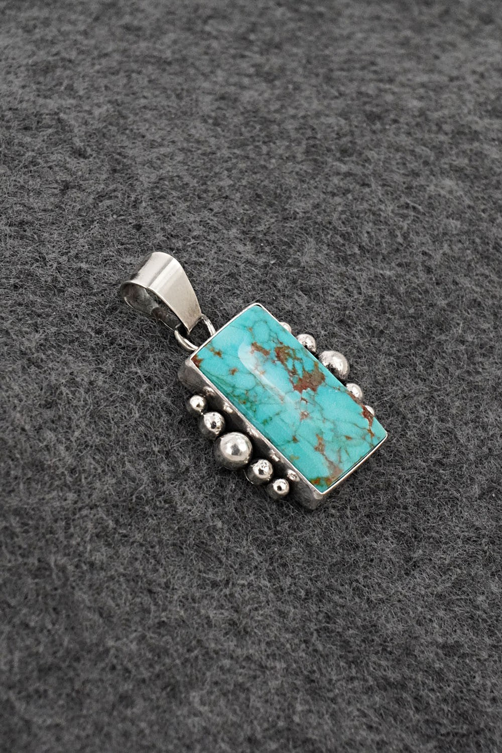 Turquoise & Sterling Silver Pendant - Eugene Gruber
