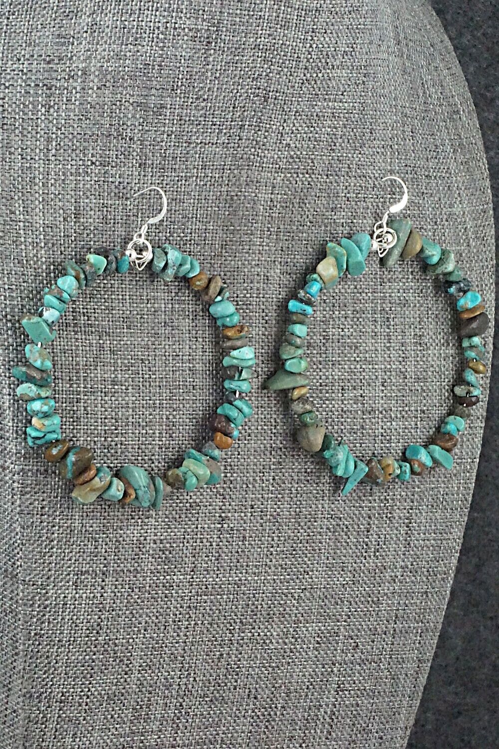 Turquoise & Sterling Silver Earrings - Doreen Jake