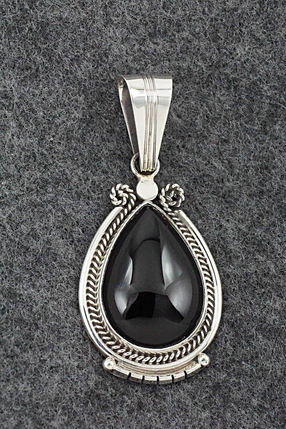 Onyx & Sterling Silver Pendant - Samuel Yellowhair