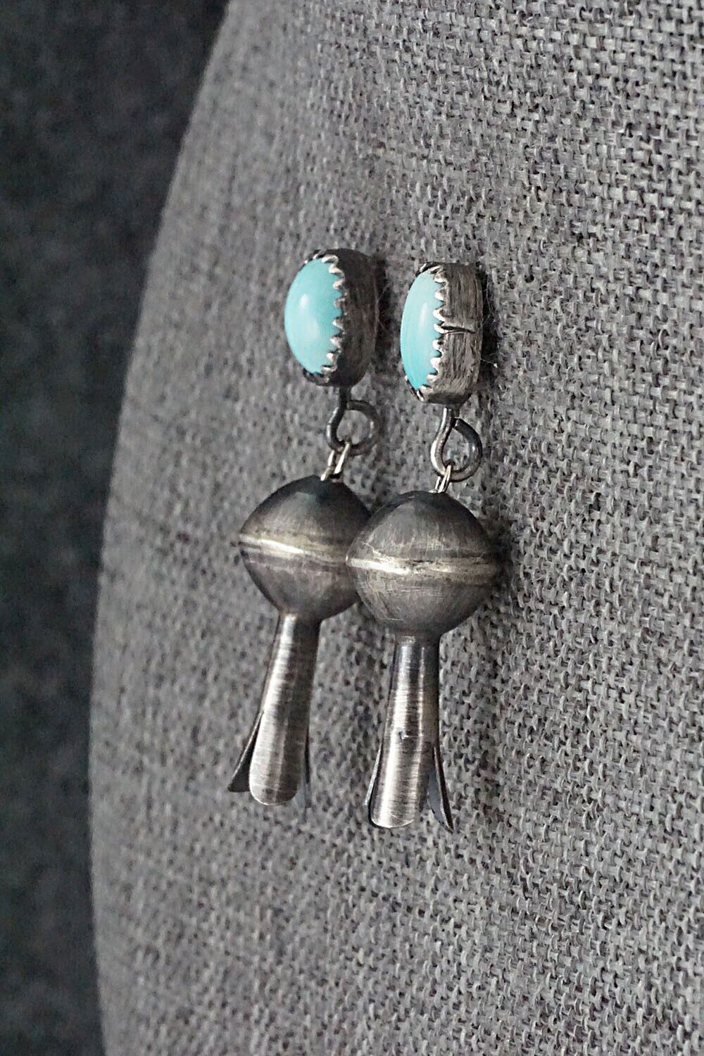 Turquoise & Sterling Silver Blossom Earrings - Shirley Lee