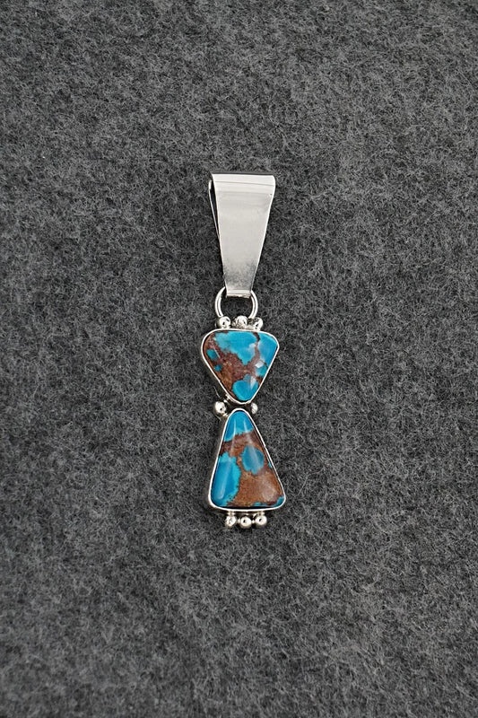 Turquoise & Sterling Silver Pendant - Rena Begay