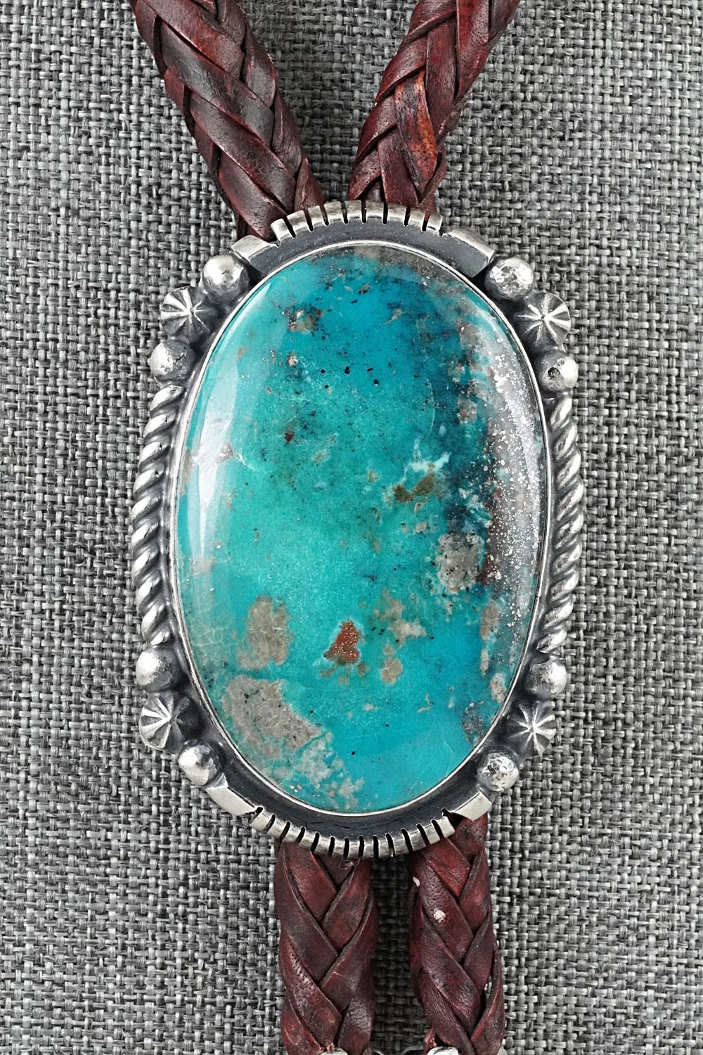 Turquoise & Sterling Silver Bolo Tie - Bob Becenti