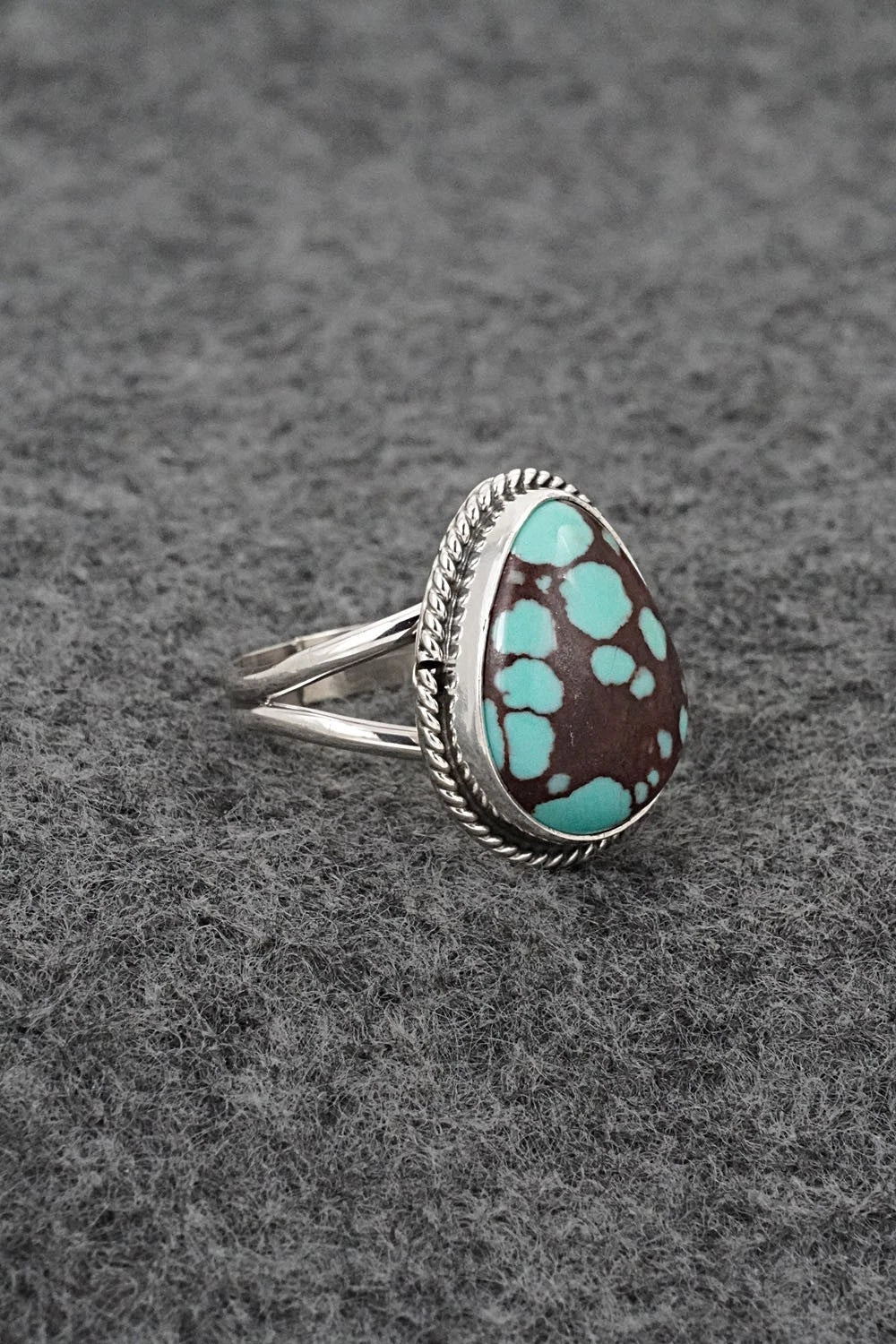 Turquoise & Sterling Silver Ring - Eugene Gruber - Size 6