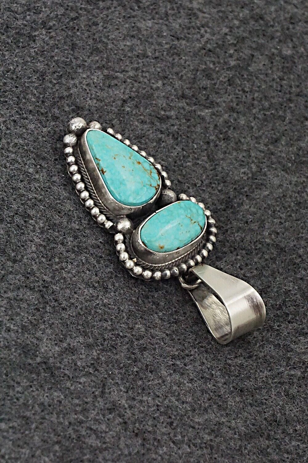 Turquoise & Sterling Silver Pendant - Darrin Livingston