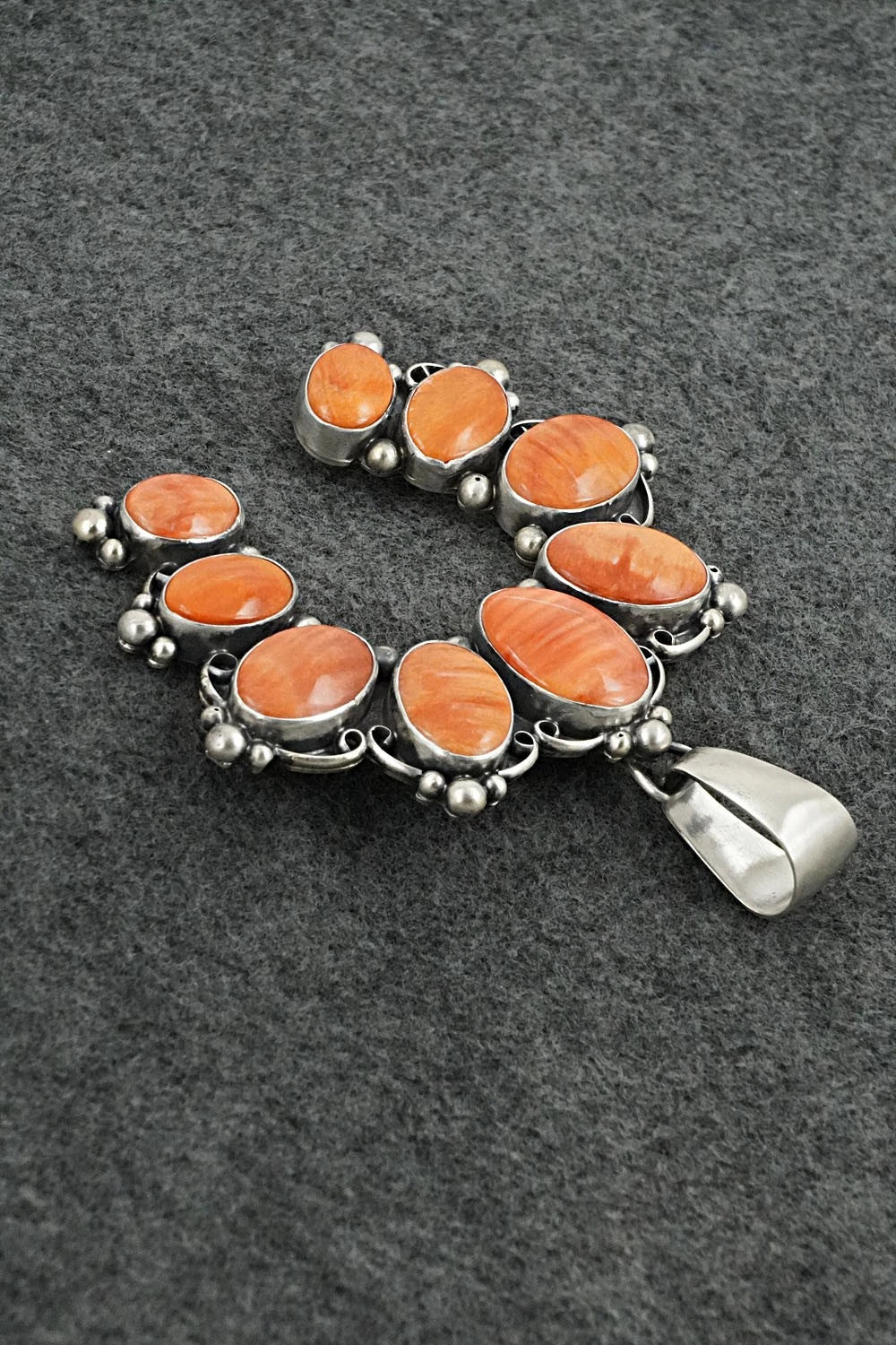 Spiny Oyster & Sterling Silver Pendant - Paul Livingston