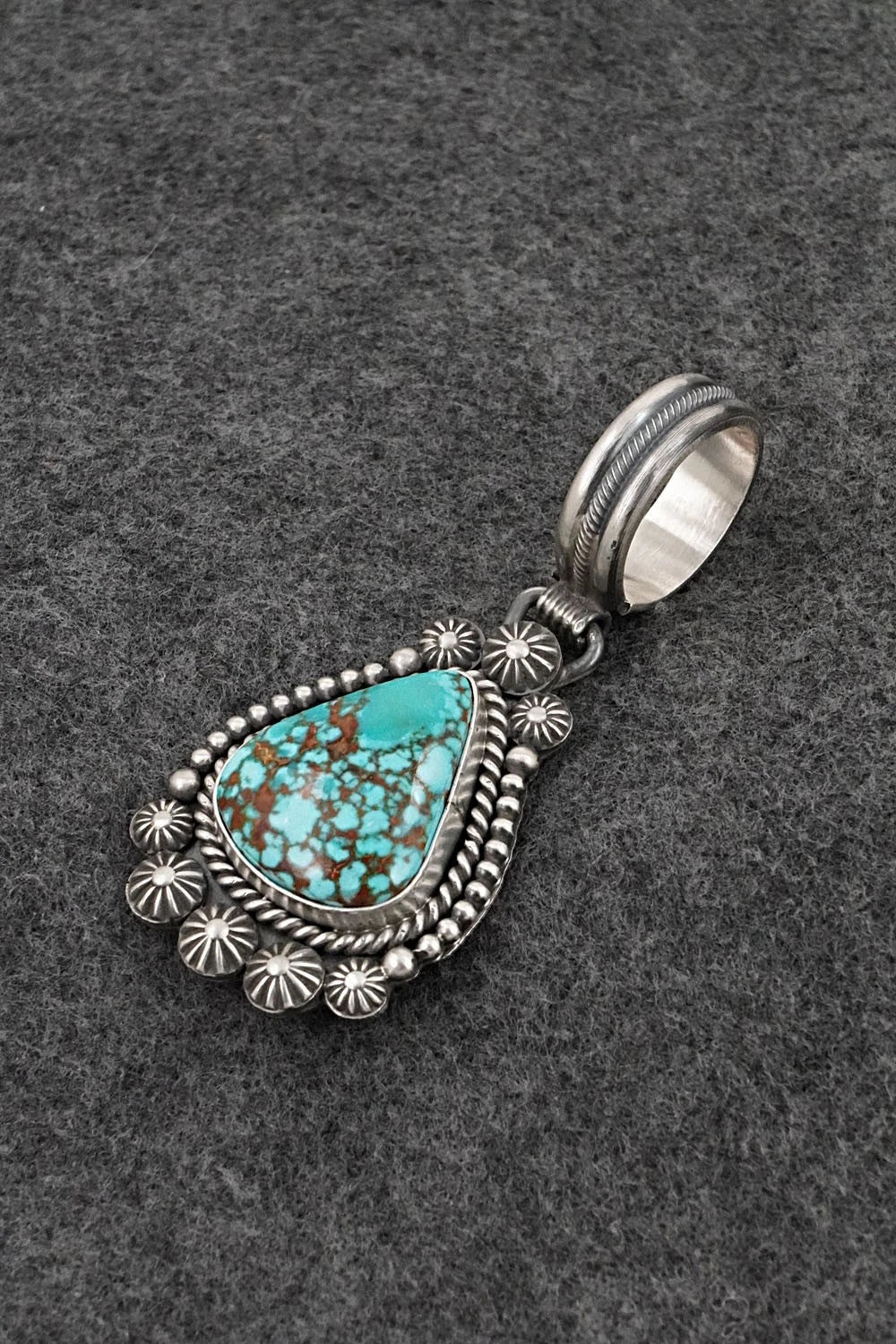 Turquoise & Sterling Silver Pendant - Michael Calladitto