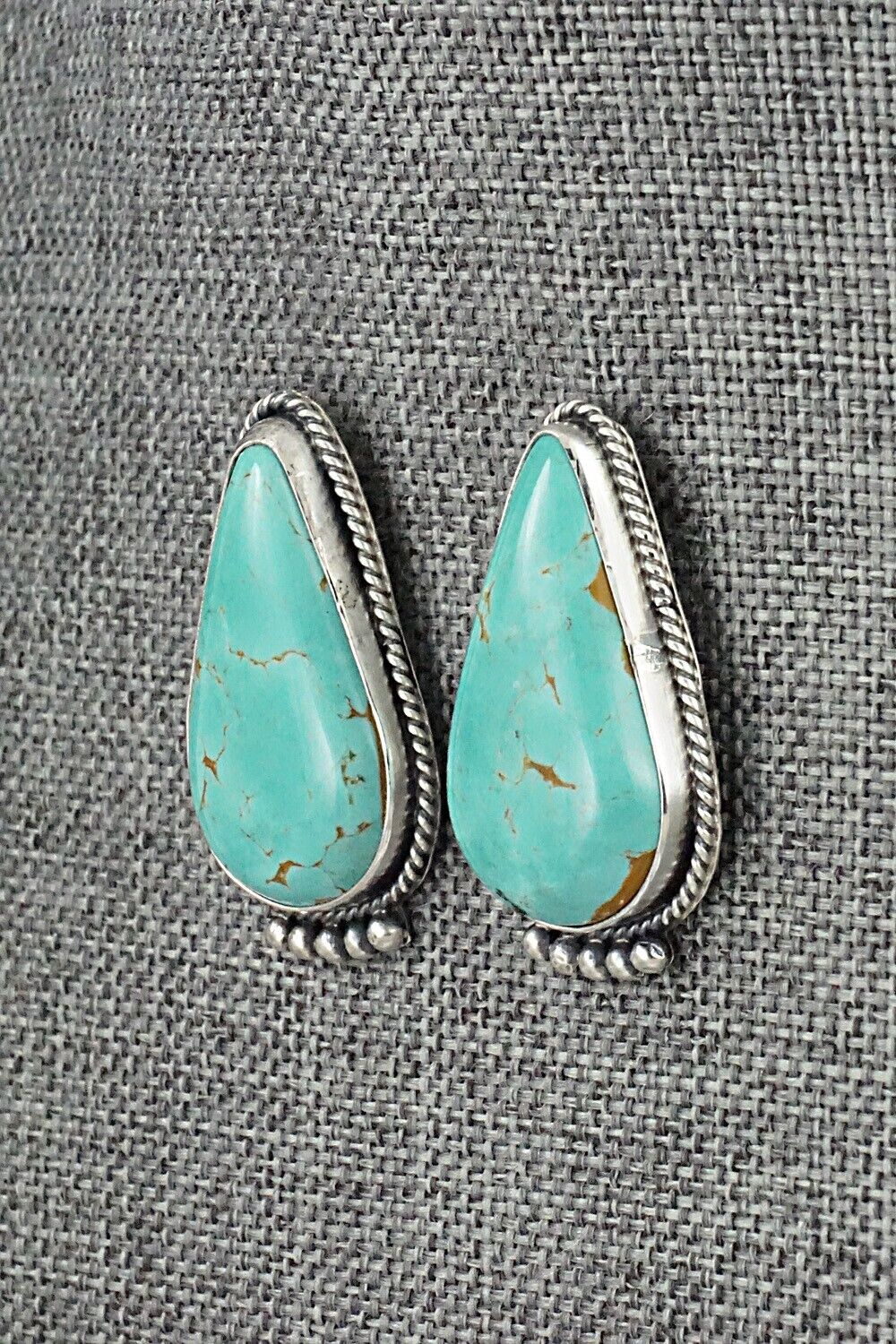 Turquoise & Sterling Silver Earrings - Rena Begay