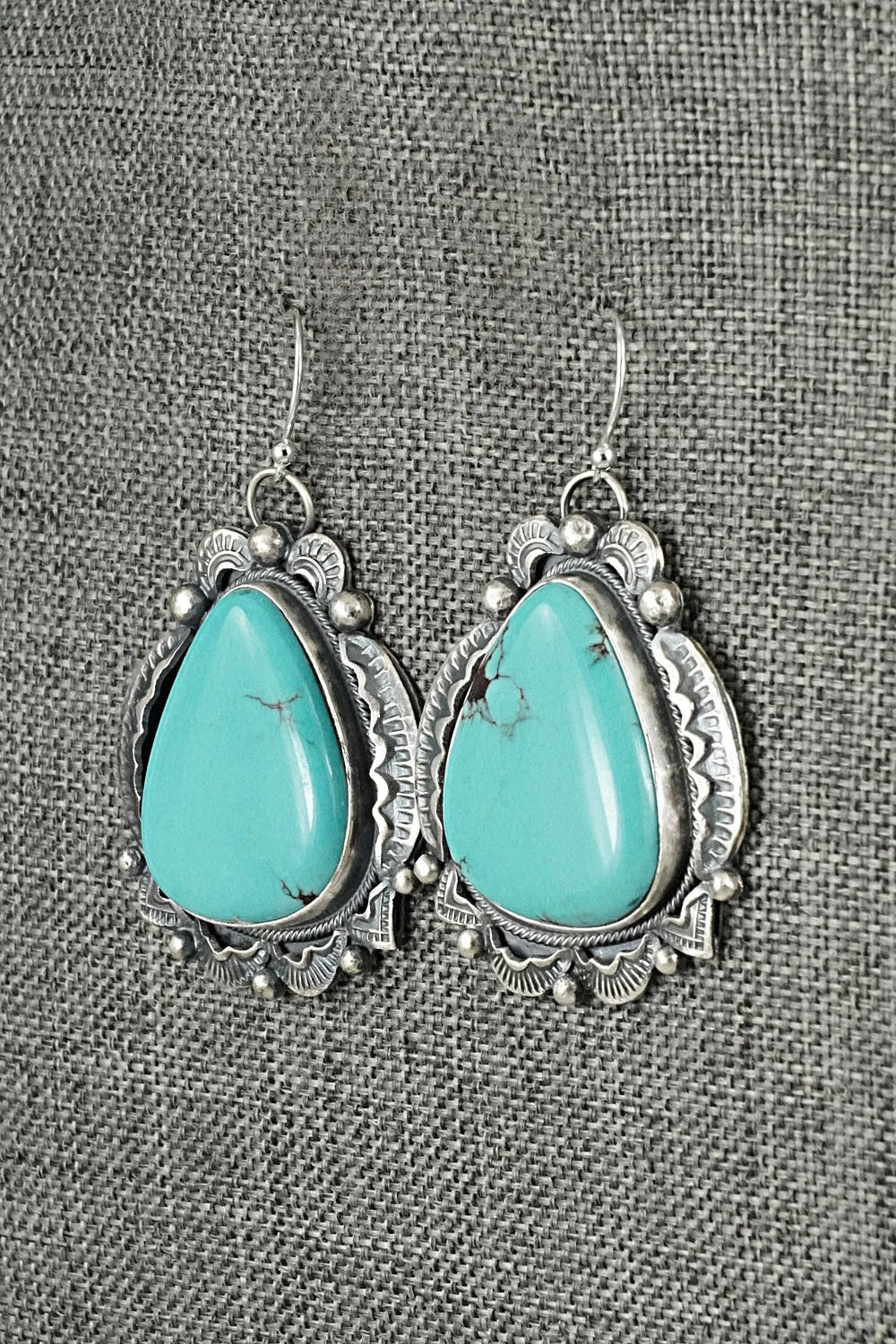 Turquoise & Sterling Silver Earrings - Jackson Hoskie