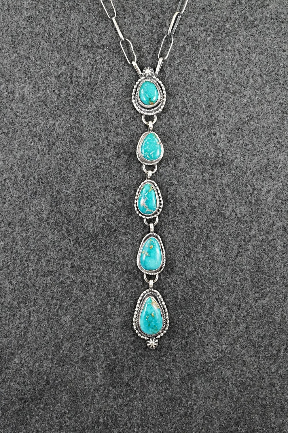 Turquoise & Sterling Silver Necklace - Bobby Johnson