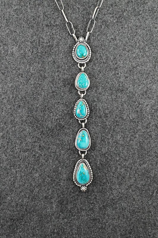 Turquoise & Sterling Silver Necklace - Bobby Johnson