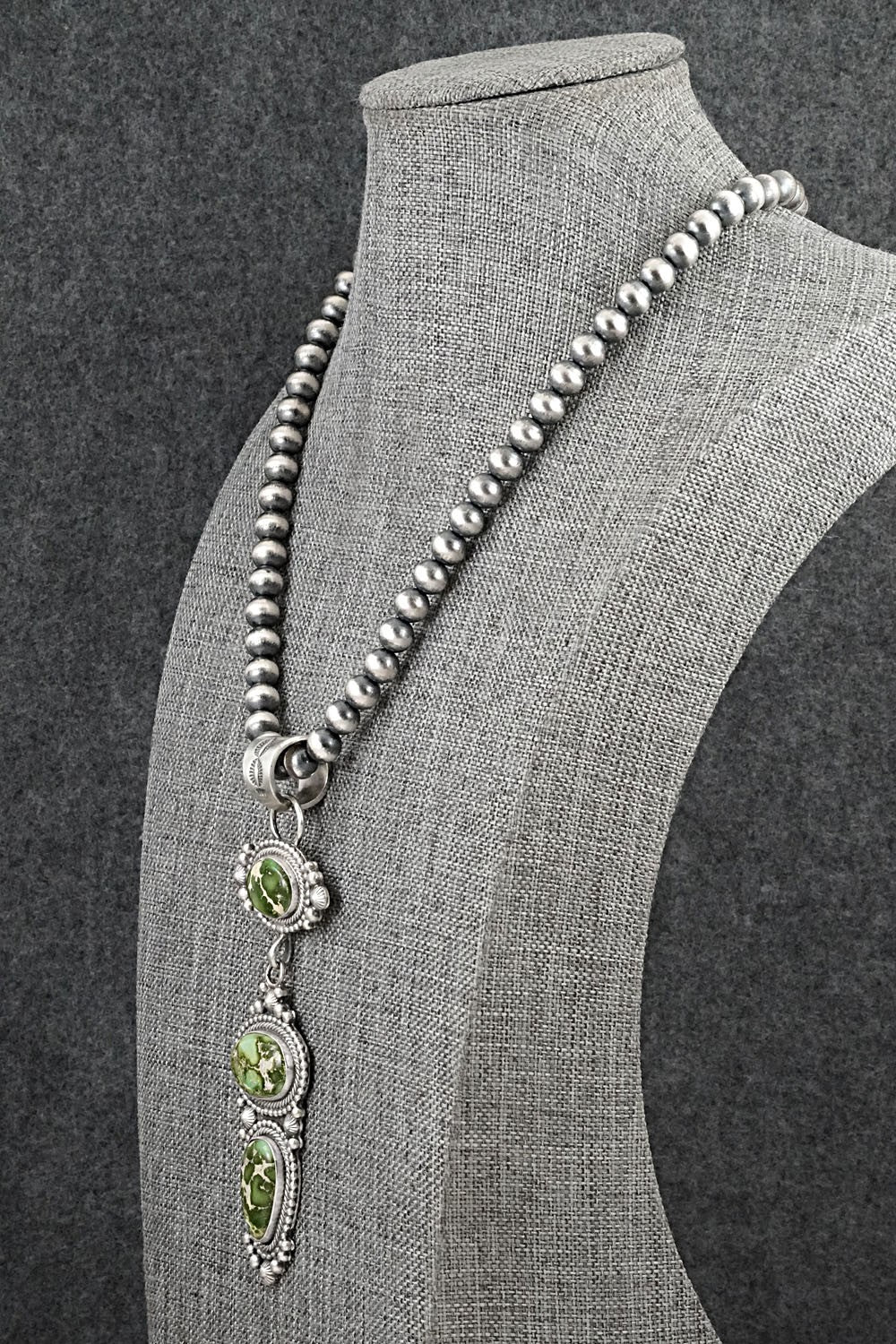 Turquoise & Sterling Silver Necklace - Tom Lewis
