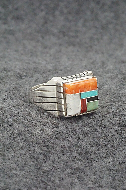 Multi-Stone & Sterling Silver Ring - Trevor Jack - Size 11.5