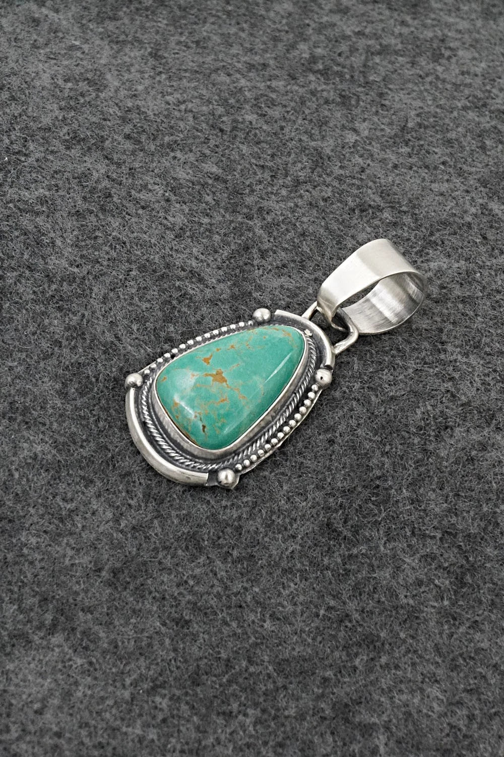 Turquoise & Sterling Silver Pendant - Bobby Johnson
