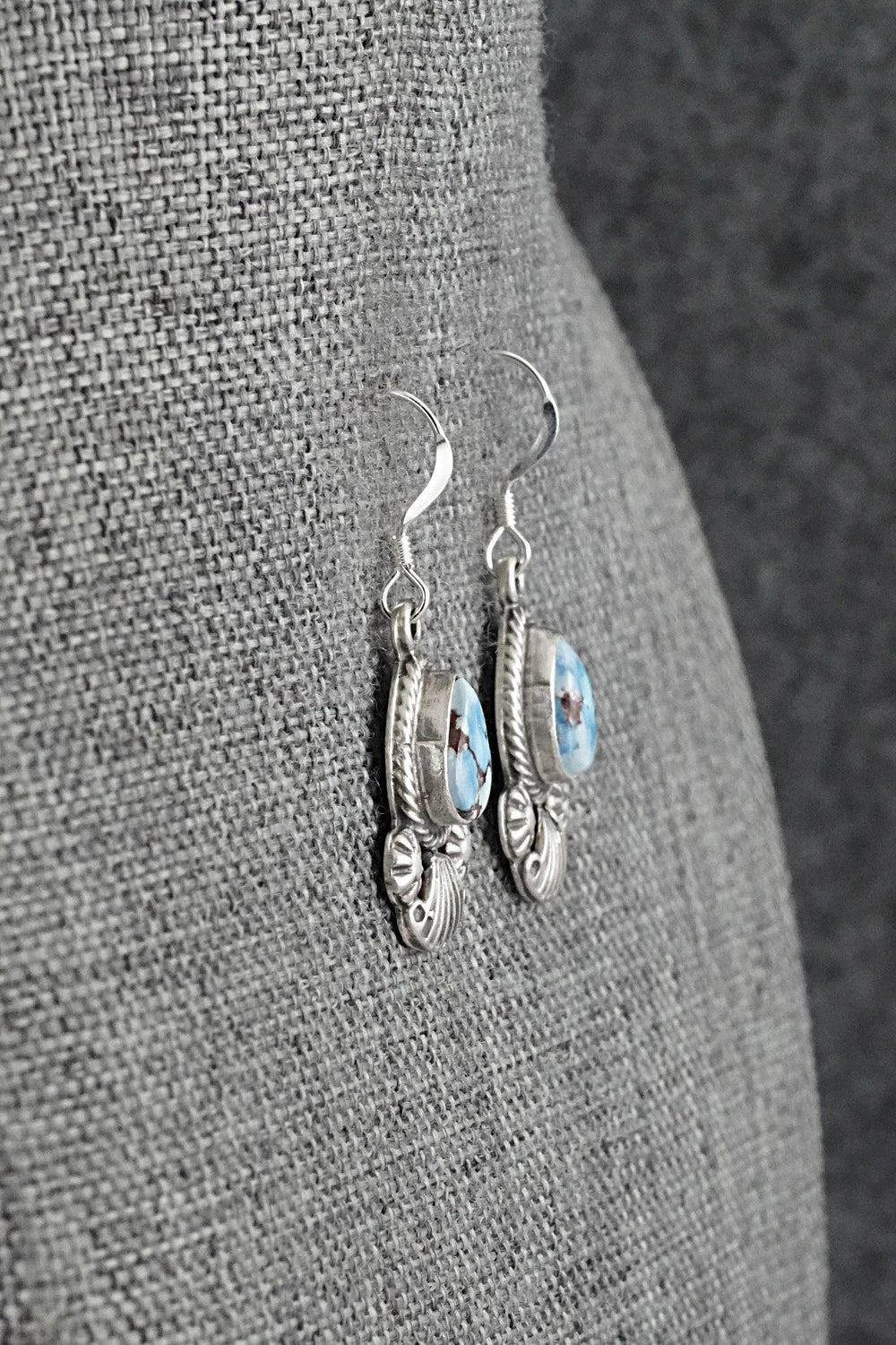 Turquoise & Sterling Silver Earrings - Verley Betone