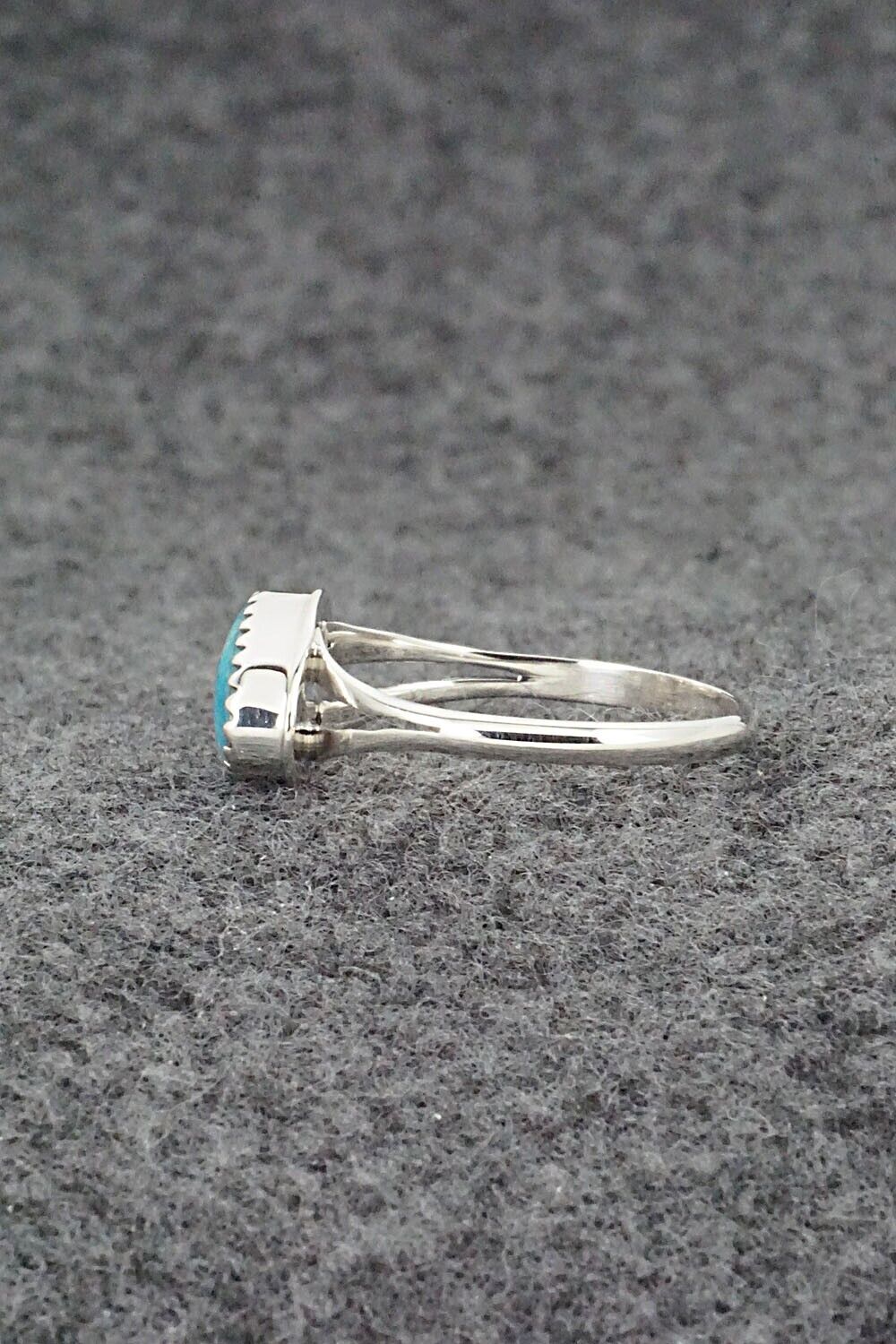 Turquoise & Sterling Silver Ring - Sharon McCarthy - Size 8.5