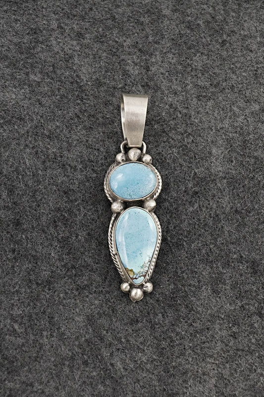Turquoise & Sterling Silver Pendant - Bobby Johnson