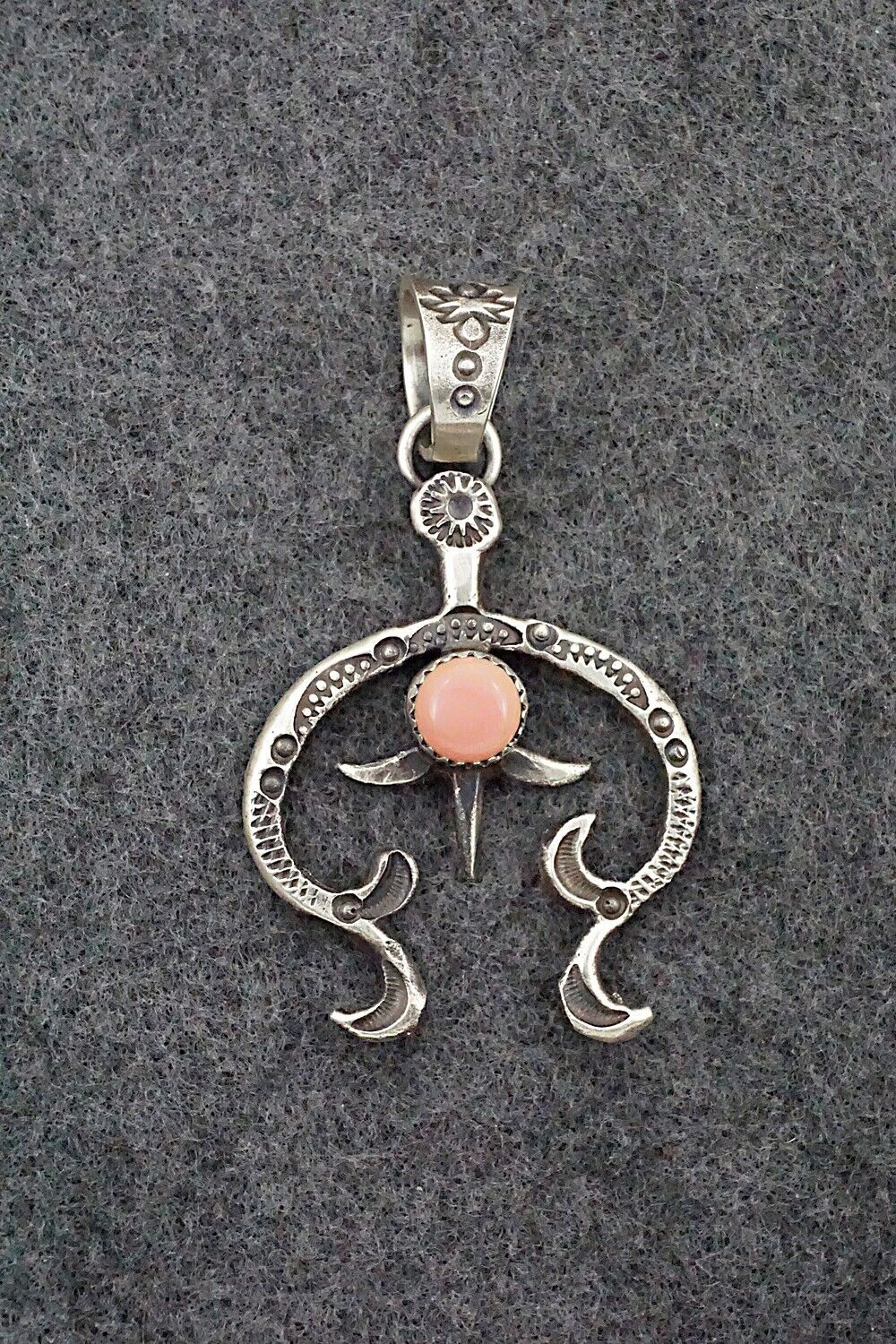 Pink Conch Shell & Sterling Silver Pendant - Kevin Billah