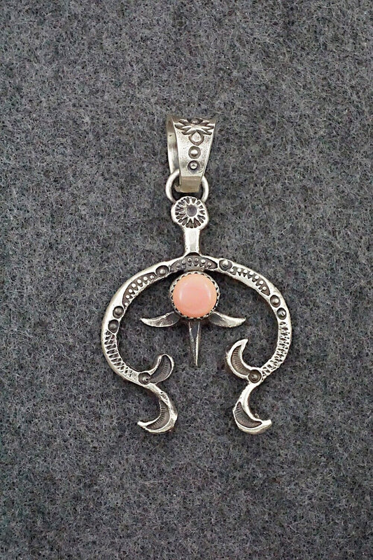 Pink Conch Shell & Sterling Silver Pendant - Kevin Billah