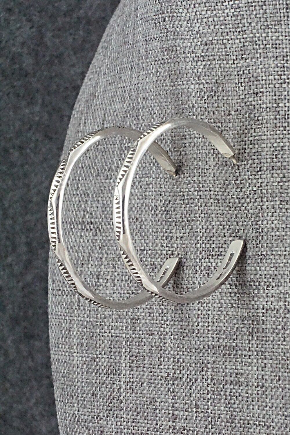Sterling Silver Hoop Earrings - Elaine Tahe