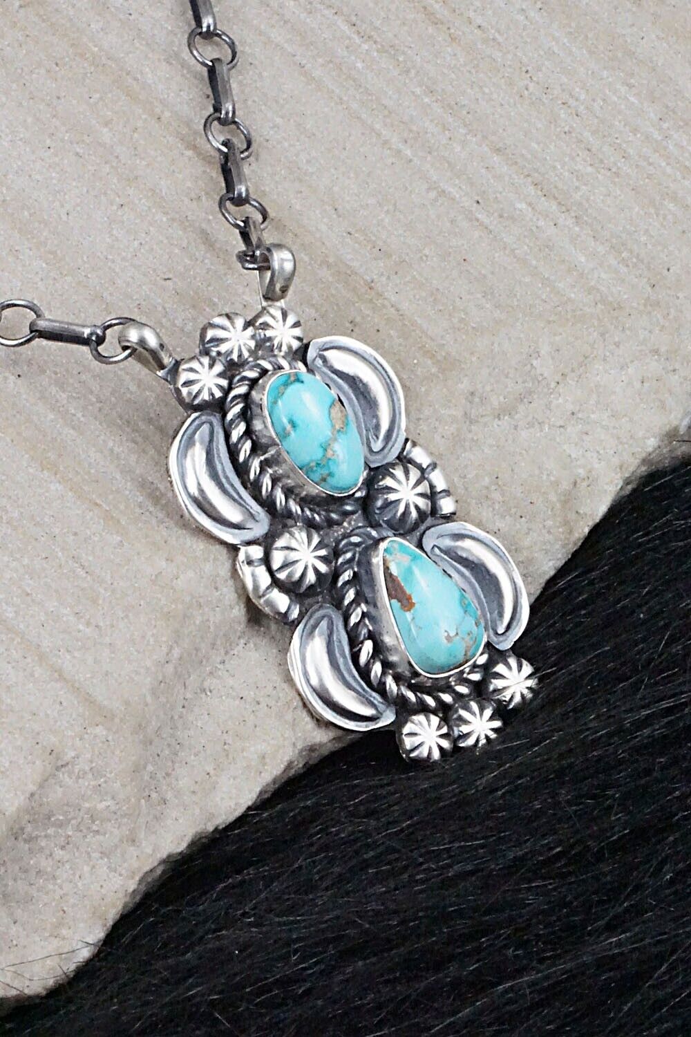Turquoise & Sterling Silver Necklace - Jeff James