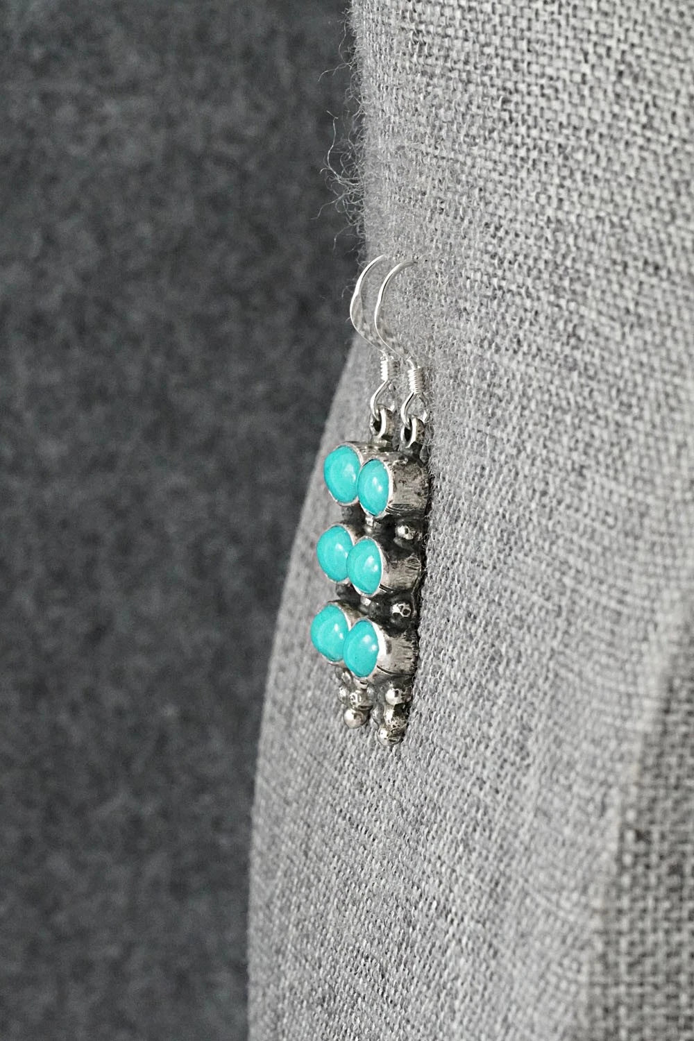 Turquoise & Sterling Silver Earrings - Gary Shorty