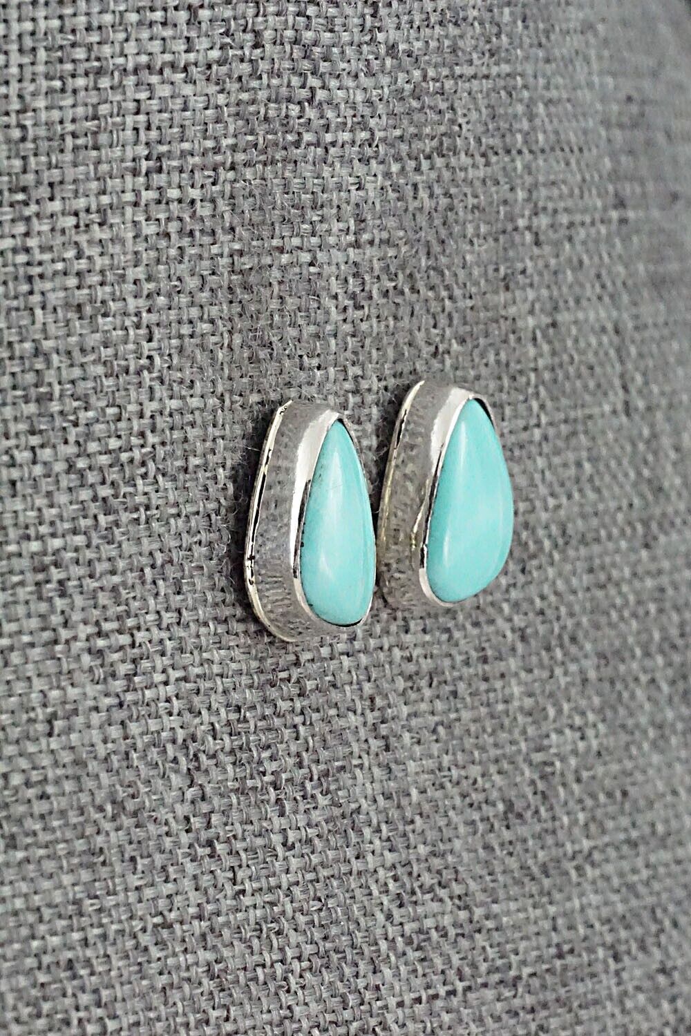 Turquoise & Sterling Silver Earrings - Marco Begaye