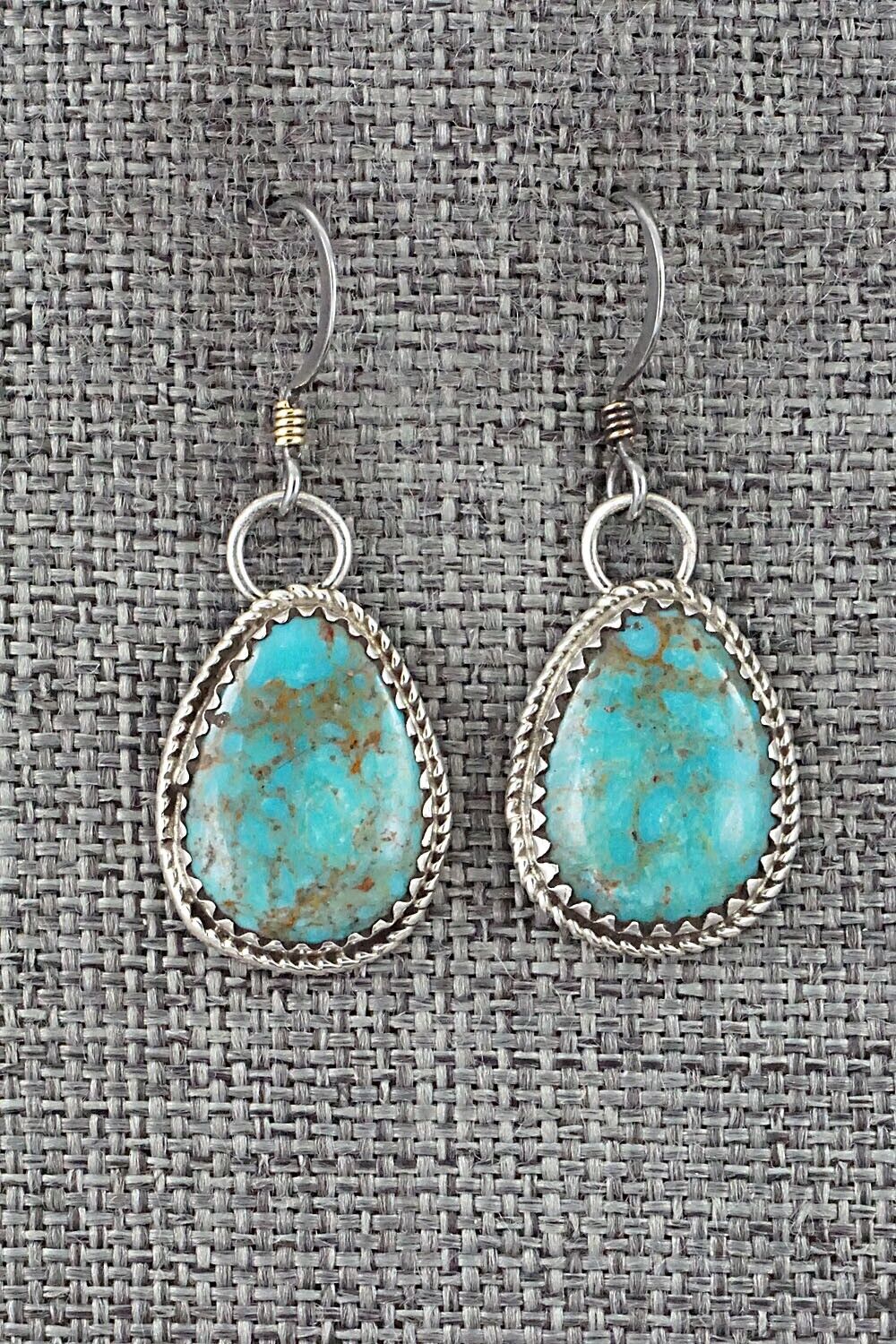 Turquoise & Sterling Silver Earrings - Ernest Hawthorne