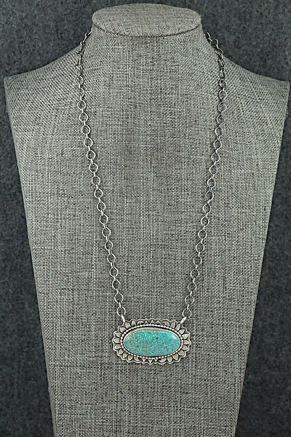 Turquoise & Sterling Silver Necklace - Randy Billy