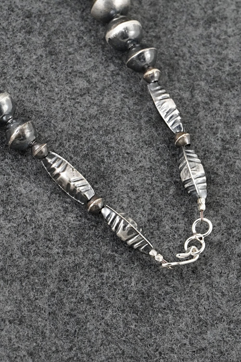 Sterling Silver Navajo Pearl Necklace 20" - Vintage